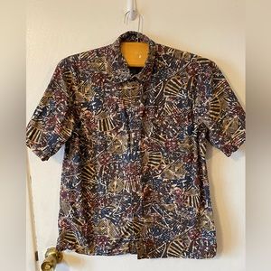 The Territory Ahead Button‎ Up Mens Large Short Sleeve Colorful